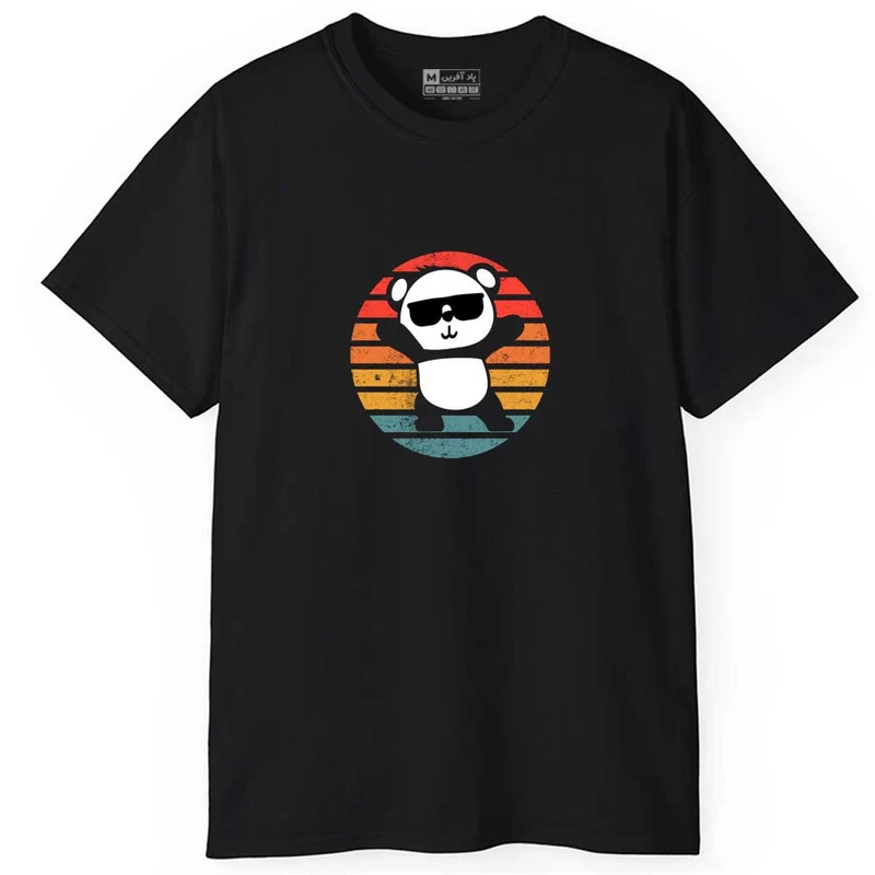 تی شرت آستین کوتاه مردانه پاد آفرین مدل پاندا کد 0274