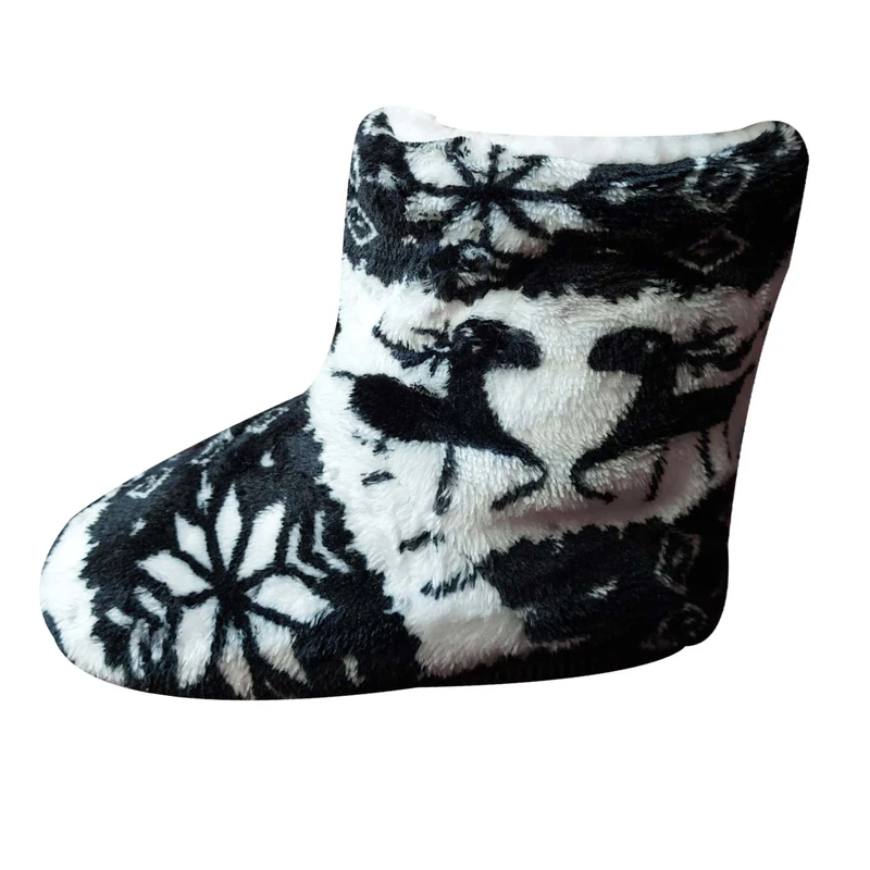 پاپوش دخترانه مدل زمستانی طرح گوزن کریسمس