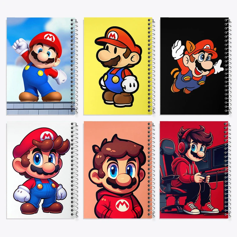 دفتر نقاشی 50 برگ خندالو طرح سوپر ماریو (Super Mario) کد 738 مجموعه 6 عددی