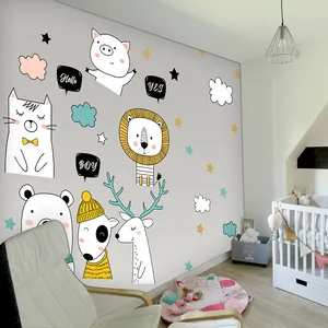 پوستر دیواری اتاق کودک مدل حیوانات کد AW 16278  