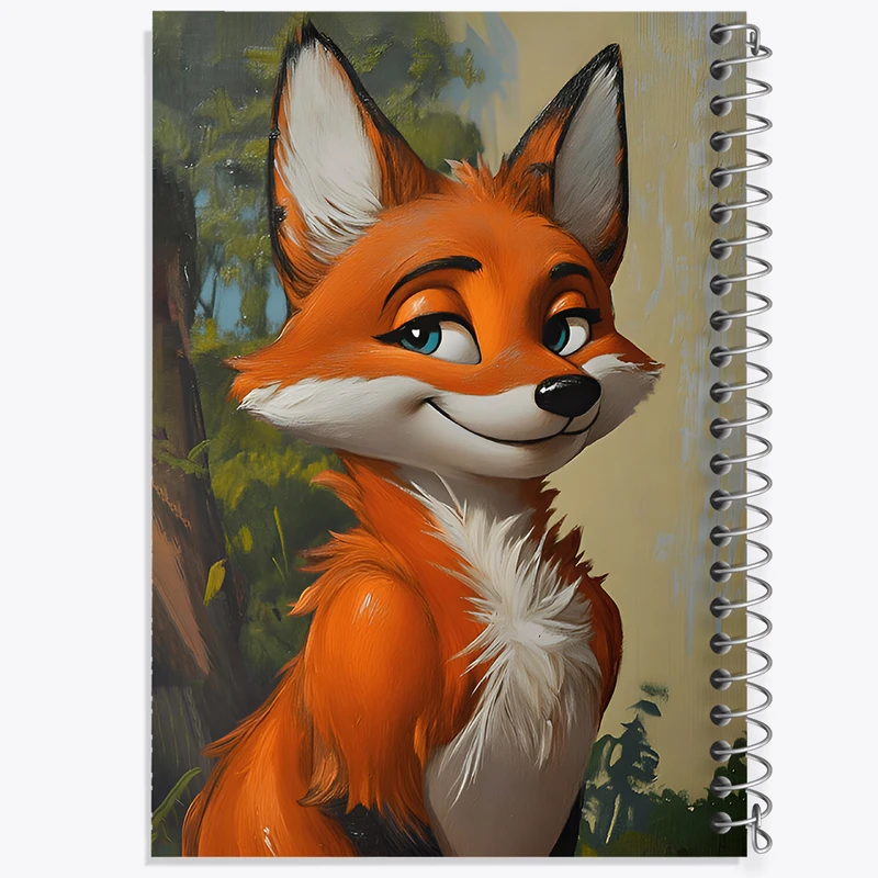 دفتر مشق 50 برگ خندالو طرح روباه بامزه کد F6525