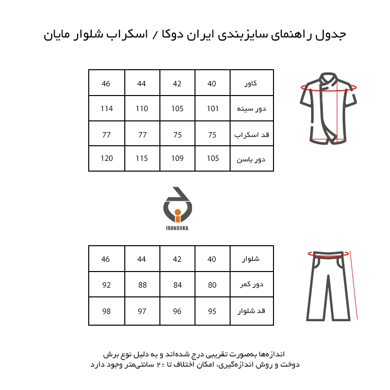 عکس شماره 3 : اسکراب و شلوار پزشکی ایران دوکا مدل مایان