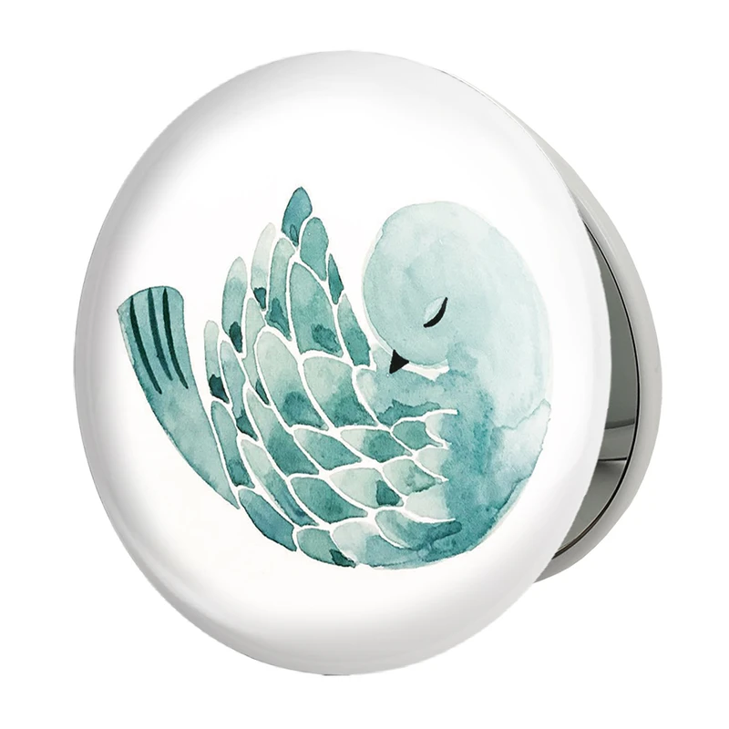 آینه جیبی خندالو طرح پرنده مدل تاشو کد 5199 