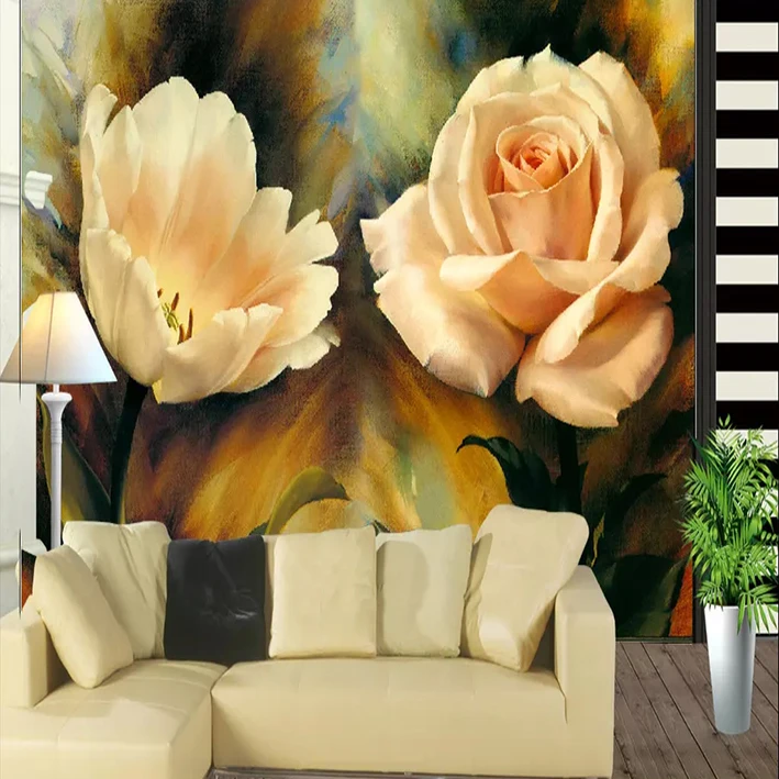 پوستر دیواری سه بعدی مدل گل برجسته رز DVRF1397