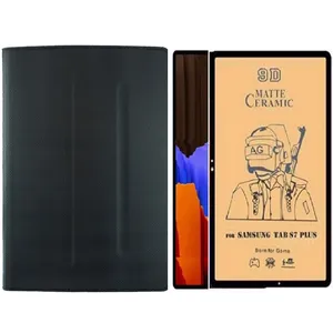 کیف کلاسوری مدل CRAMIC مناسب برای تبلت سامسونگ Galaxy Tab S7 FE / T970 به همراه محافظ صفحه نمایش