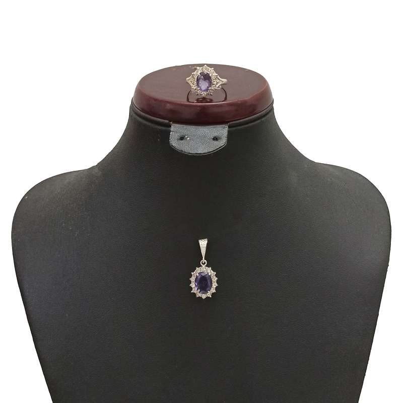 نیم ست نقره زنانه سلین کالا مدل آماتیس کد ce-6