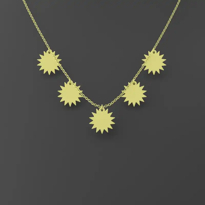 گردنبند طلا 18 عیار زنانه مدوپد مدل ستاره کد RNA15621