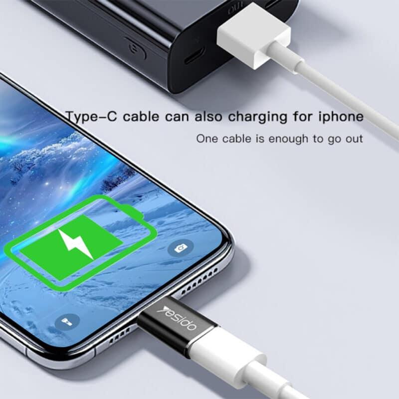 مبدل USB-C به لایتنینگ یسیدو مدل GS03