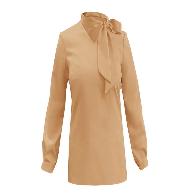 بلوز آستین بلند زنانه مدل یقه کراواتی