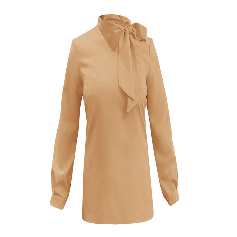 بلوز آستین بلند زنانه مدل یقه کراواتی