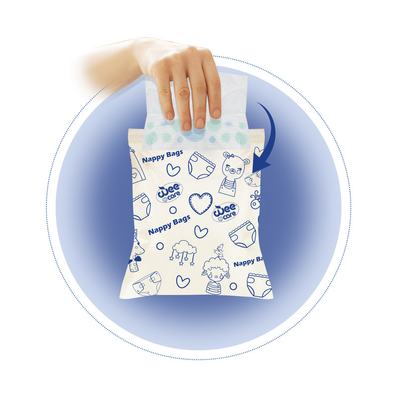 کیسه بهداشتی پوشک وی کر مدل Nappy Bags بسته 24 عددی