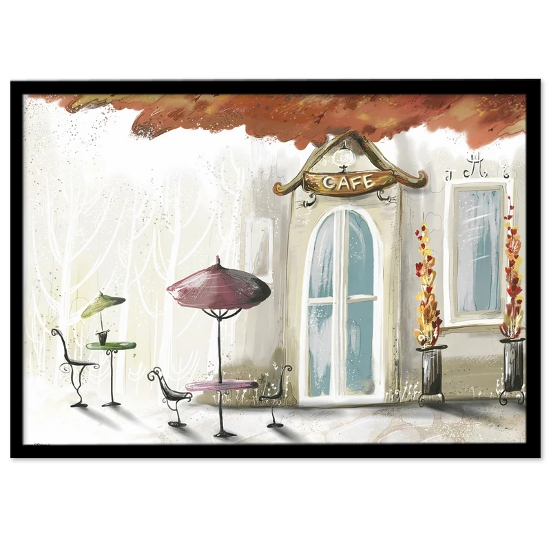 تابلو بکلیت طرح کافه نقاشی مدل B-S926