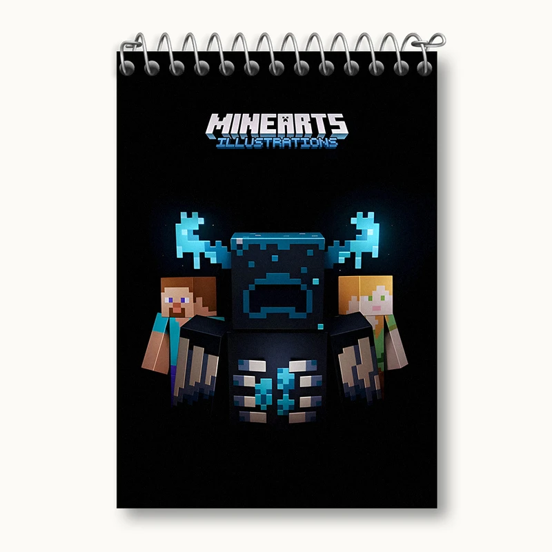 دفتر یادداشت 50 برگ خندالو طرح ماینکرافت (Minecraft) کد N5195