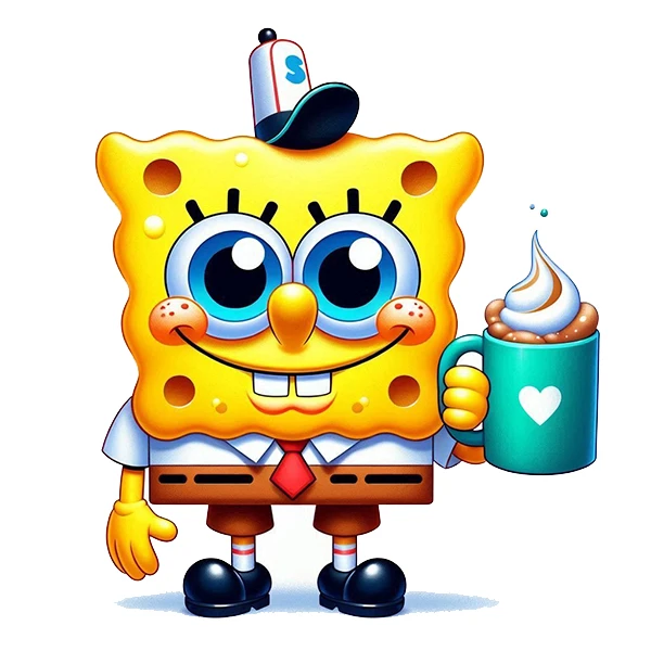 استیکر پارچه و لباس پاد آفرین طرح باب اسفنجی کد 1012