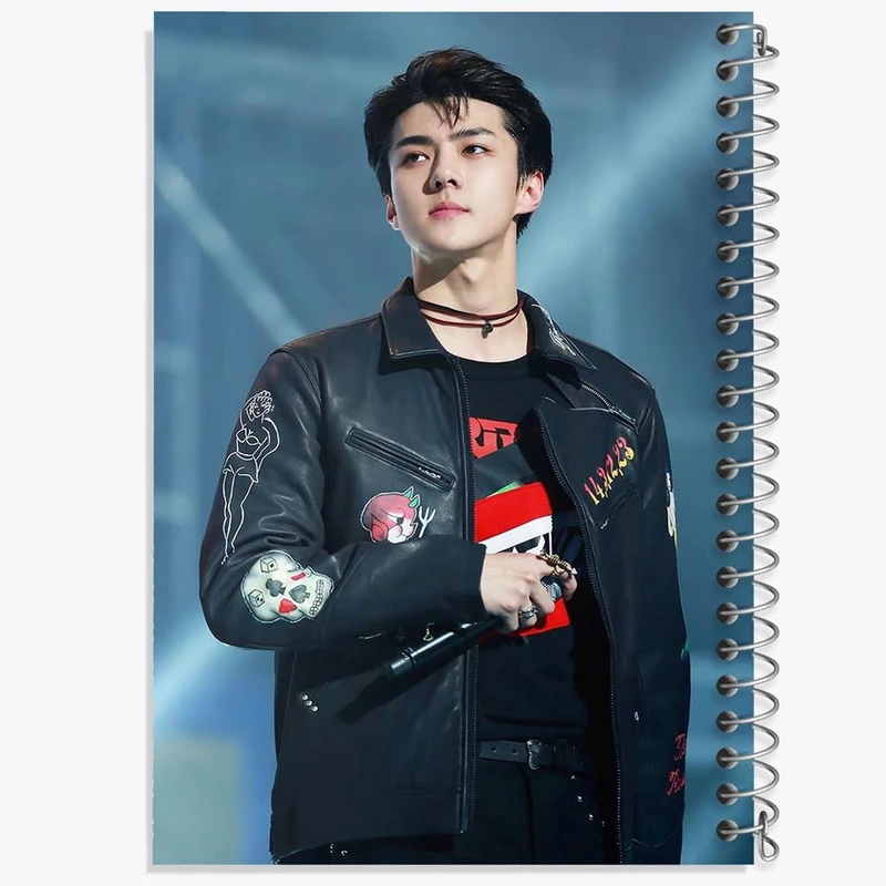 دفتر نقاشی 50 برگ خندالو مدل سهون گروه اکسو EXO کد 13465