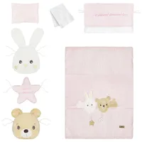 سرویس روتختی ۷ تکه کودک پینک بلو طرح خرس و خرگوش 