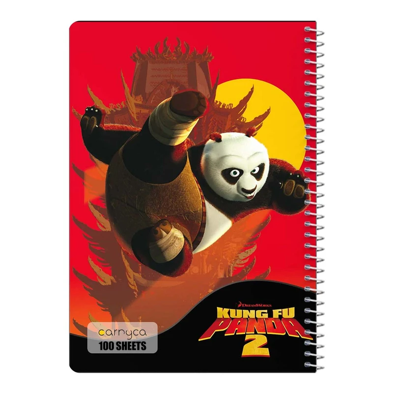 دفتر مشق 100 برگ سیمی کارنیکا طرح پاندای کونگ فوکار Kung Fu Panda کد 96540