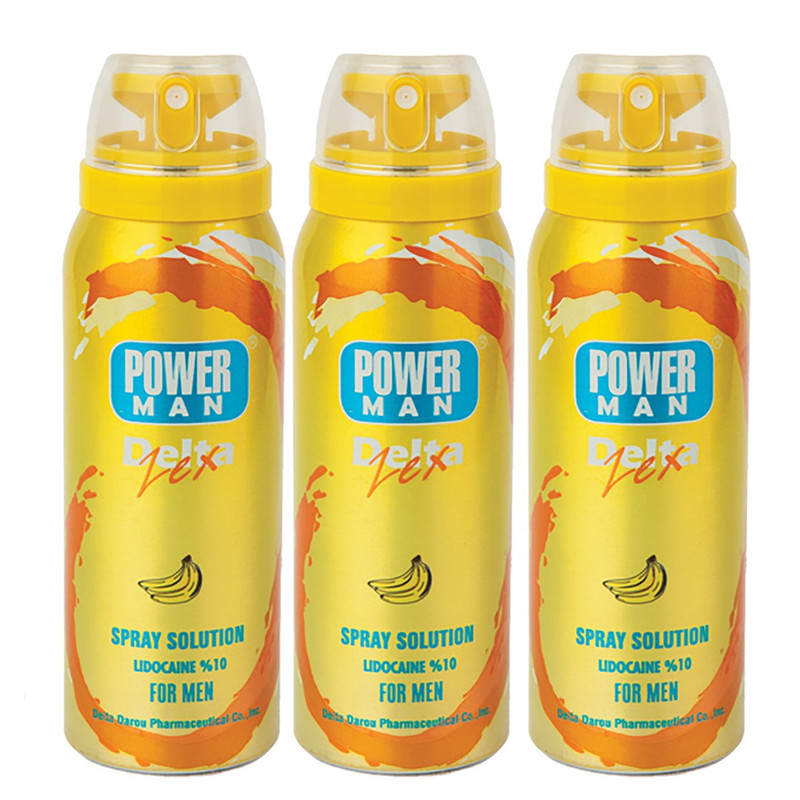 اسپری تاخیری دلتا دارو مدل Banana حجم 65 میلی لیتر مجموعه 3 عددی