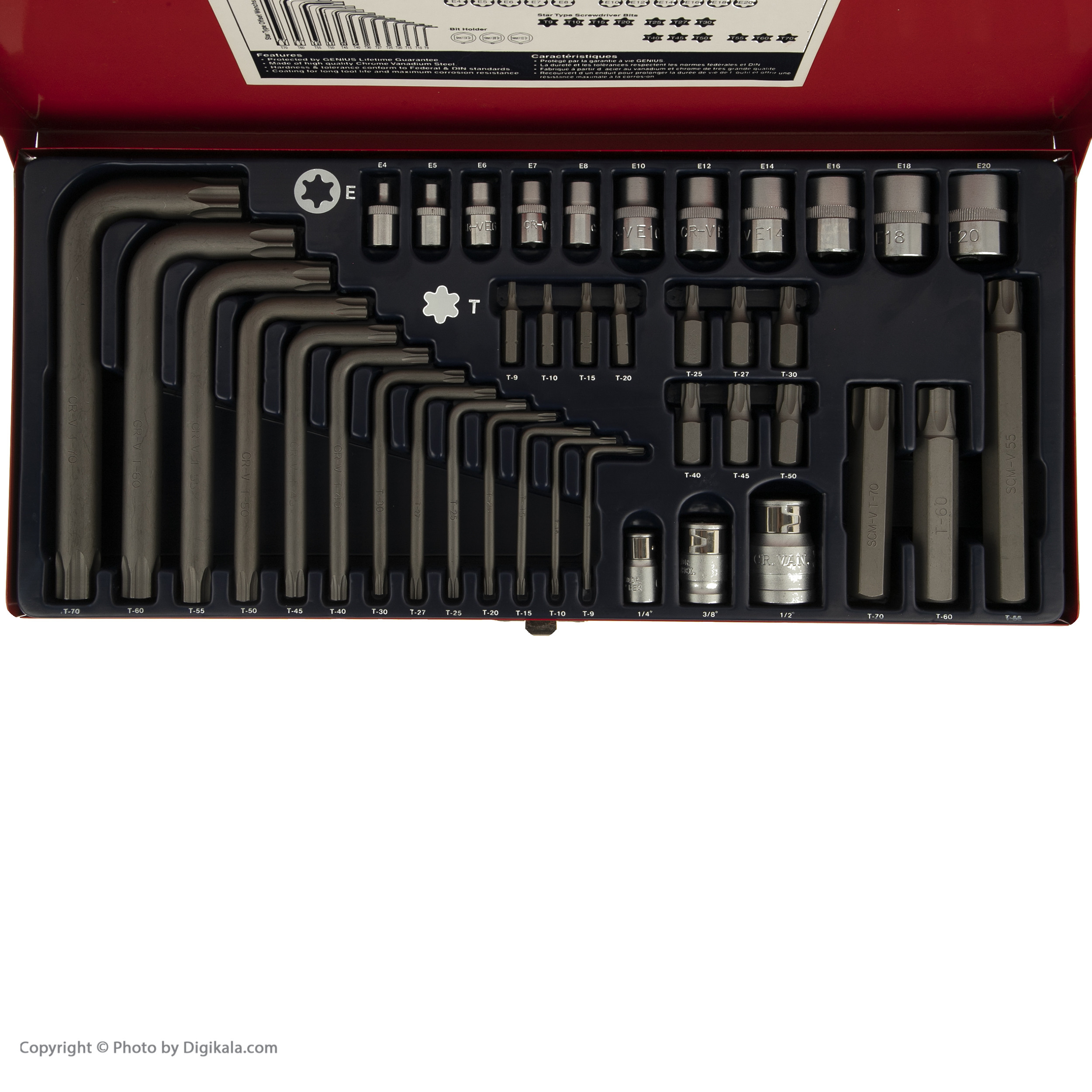 مجموعه 40 عددی ابزار جنیوس تولز مدل TX-23440