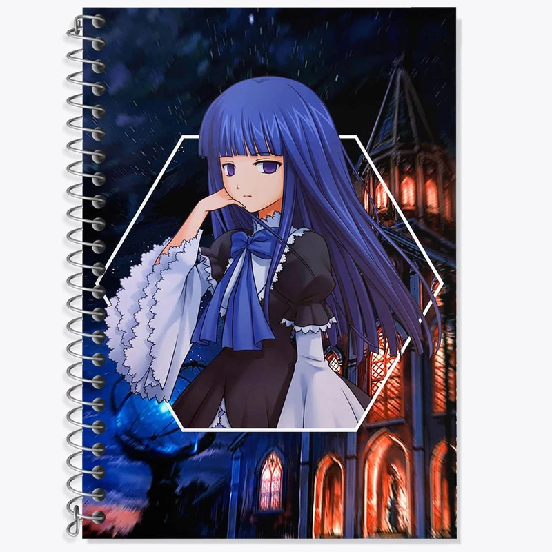 دفتر زبان 50 برگ خندالو مدل سه خط طرح دختر انیمه ای کد 18048