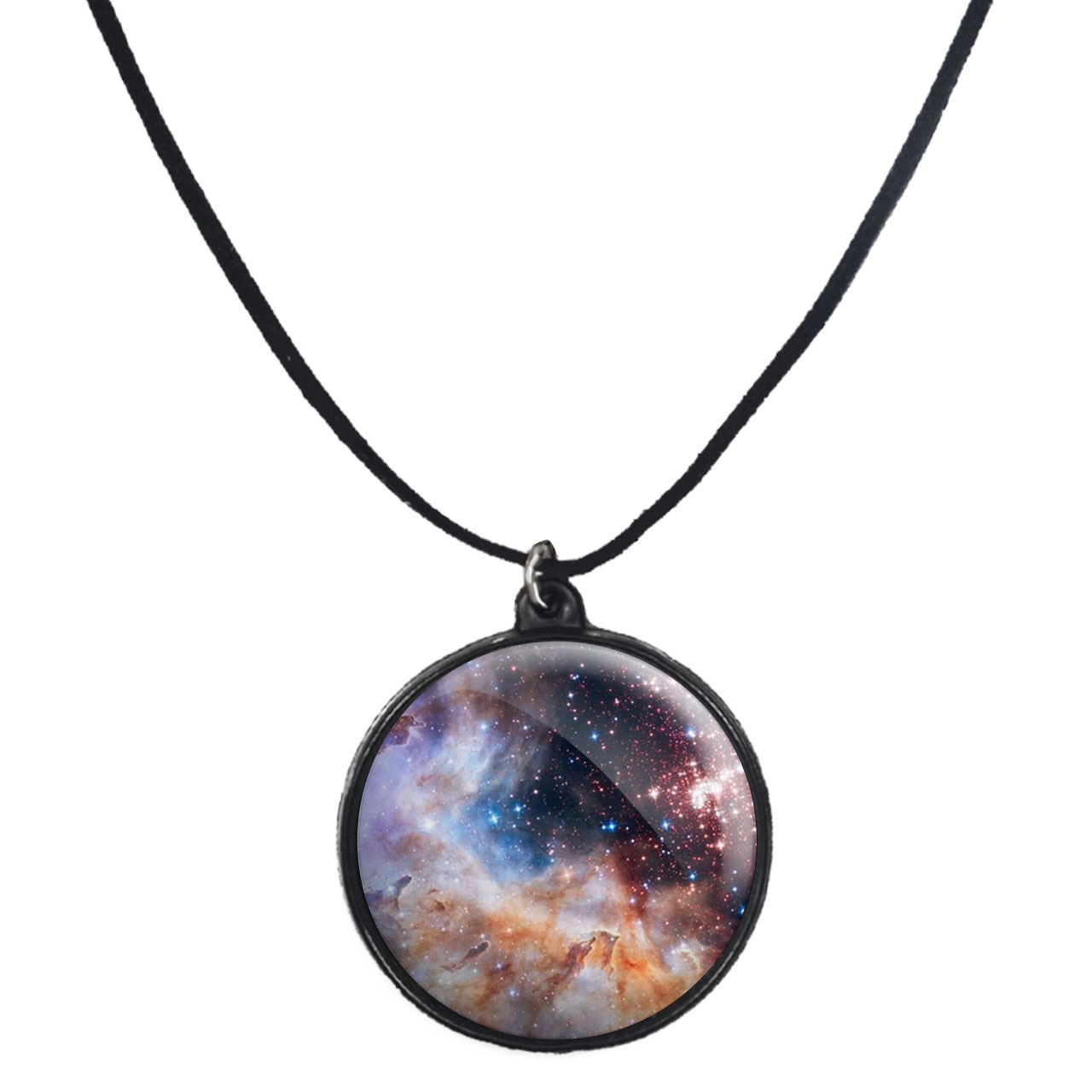گردنبند پرمانه طرح کهکشان کد pmb.23961 مدل دو طرفه