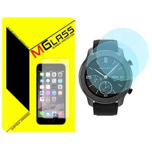 محافظ صفحه نمایش شیشه‌ای ام‌گلس مدل Glass-MG مناسب برای ساعت هوشمند امیزفیت GTR 47mm بسته دو عددی