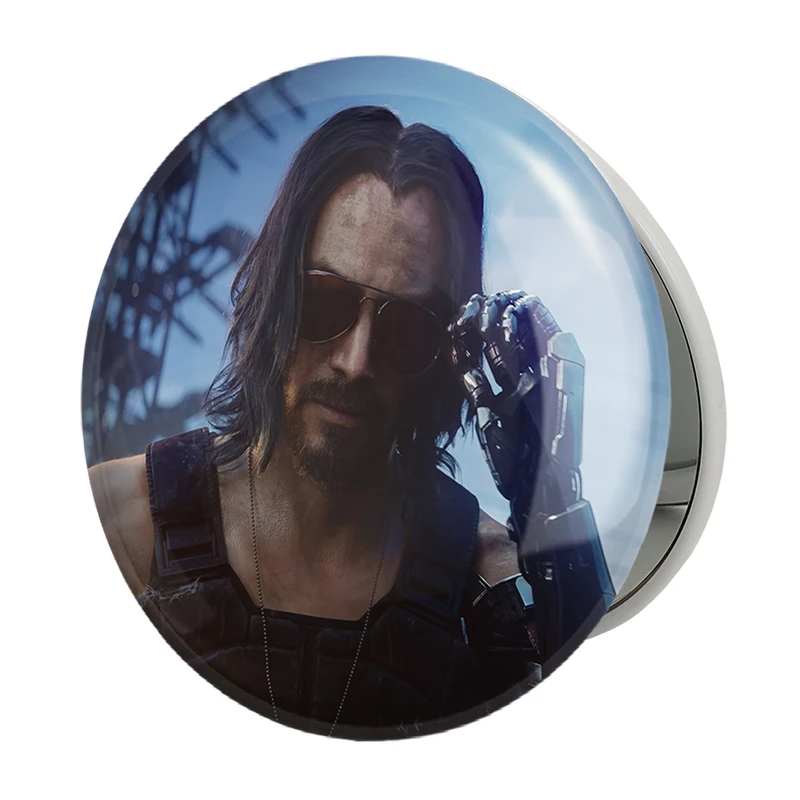 آینه جیبی خندالو طرح جانی سیلور هند سایبر پانک مدل تاشو کد 30574