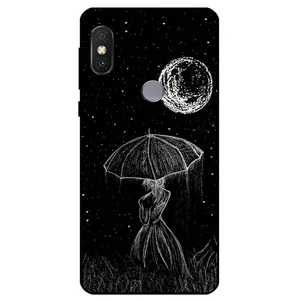 Megafone Girl and Moon 1369 Cover For Xiaomi Redmi Note 5 Pro