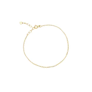 دستبند زنجیری طلا 18 عیار بچگانه ماوی گالری مدل ساده