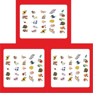 استیکر طراحی ناخن طرح برگ مدل 05 مجموعه 3 عددی