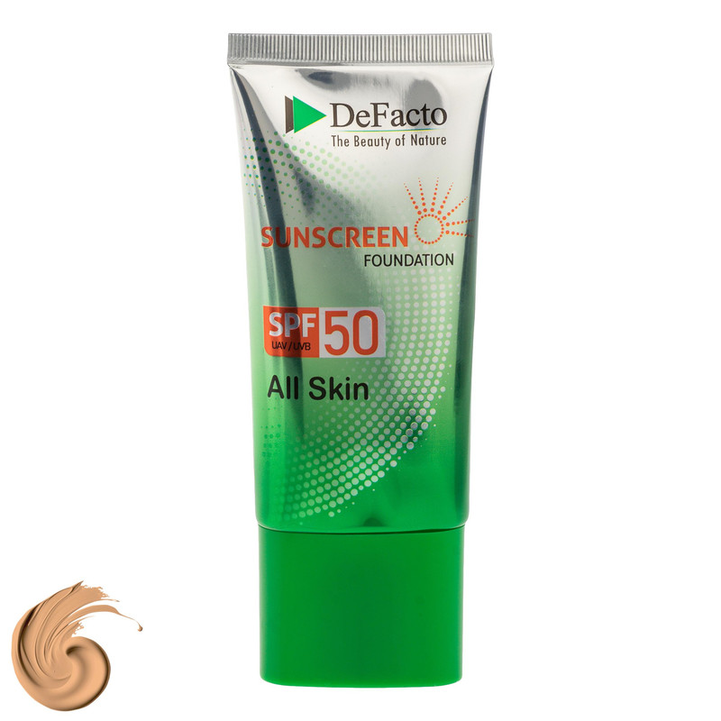 کرم ضد آفتاب رنگی صورت دیفکتو SPF 50 مدل ULB ‌محافظ در برابر اشعه UVA،UVB مناسب برای انواع پوست‌ حجم 50 میلی‌لیتر