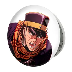 آینه جیبی خندالو طرح سایچی انیمه کامویی طلایی Golden Kamuy مدل تاشو کد 23745 