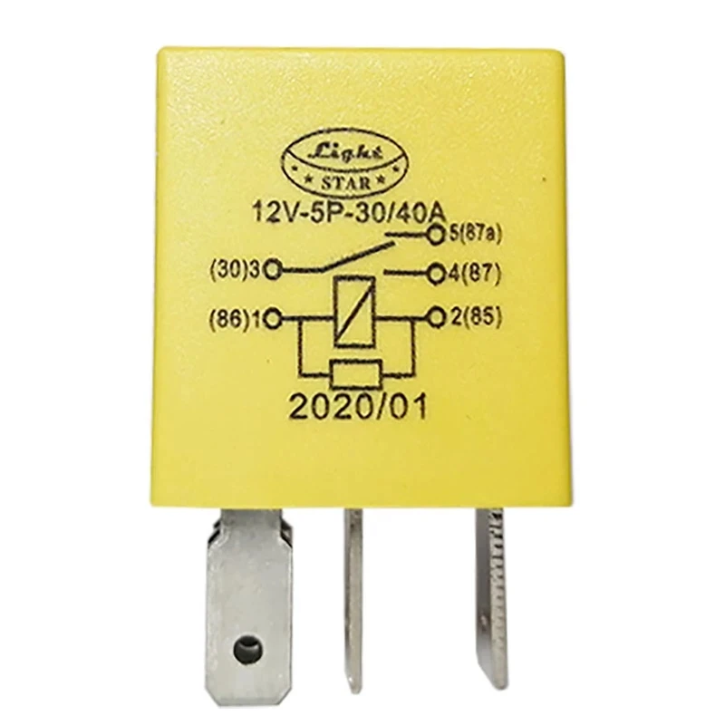 میکرو رله 30/40 آمپر لایت استار مدل R.M.12V.5P,30/40
