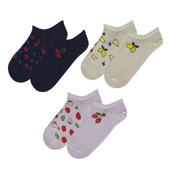 جوراب زنانه ال سون مدل میوه ای کد PH859 بسته 3 عددی -  - 2