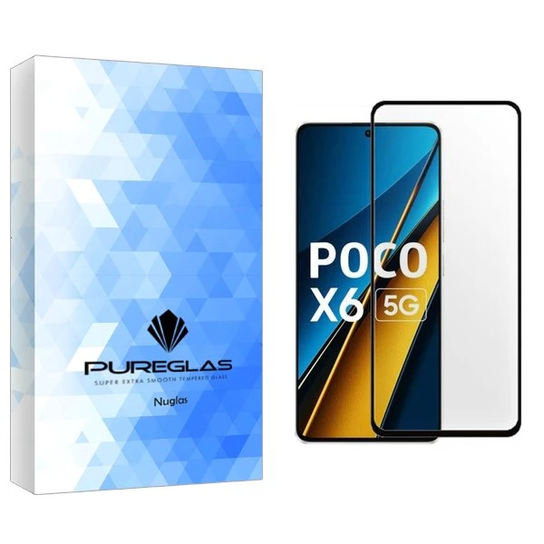 محافظ صفحه نمایش شیشه ای پیور گلس مدل NueGlas مناسب برای گوشی موبایل شیائومی Poco X6