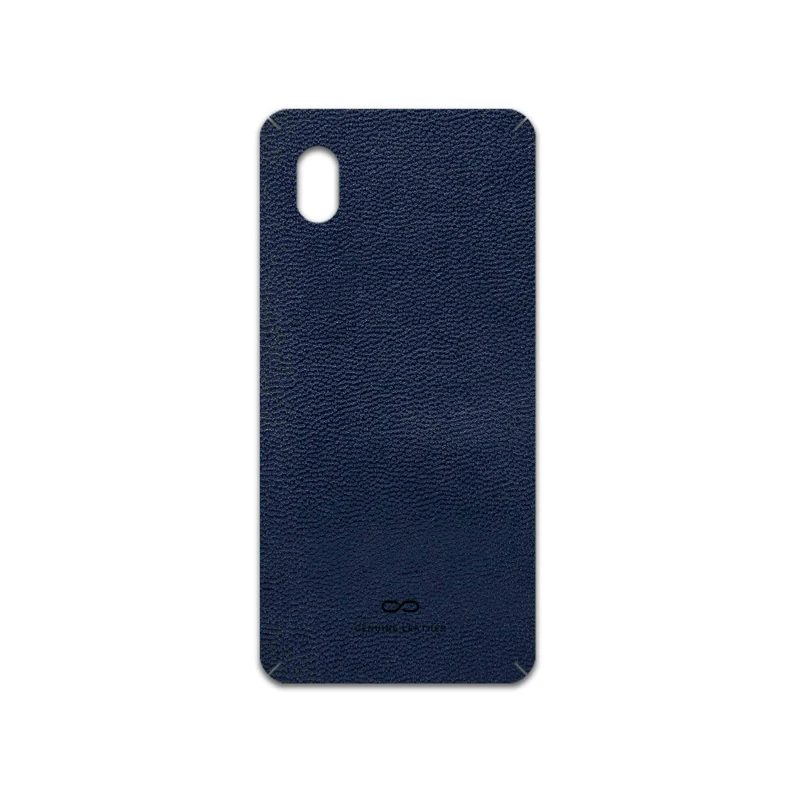 برچسب پوششی ماهوت مدل Deep-Blue-Leather مناسب برای گوشی موبایل سامسونگ Galaxy A01 Core