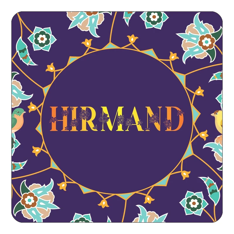مگنت کاکتی طرح اسم هیرمند hirmand مدل گل و بلبل کد mg14018