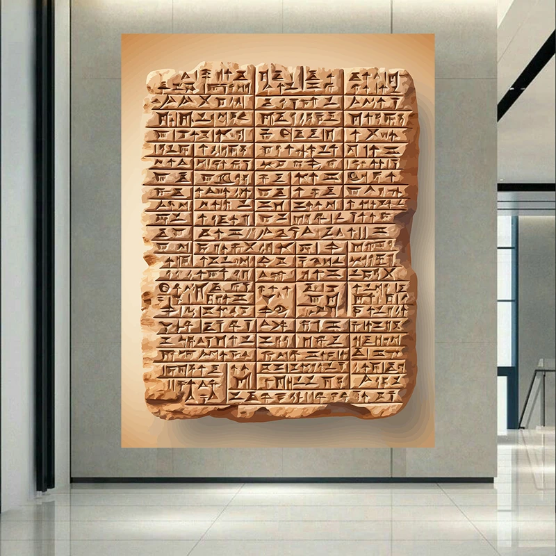  پوستر طرح بک لایت خط میخی مدل باستانی کد AR305734