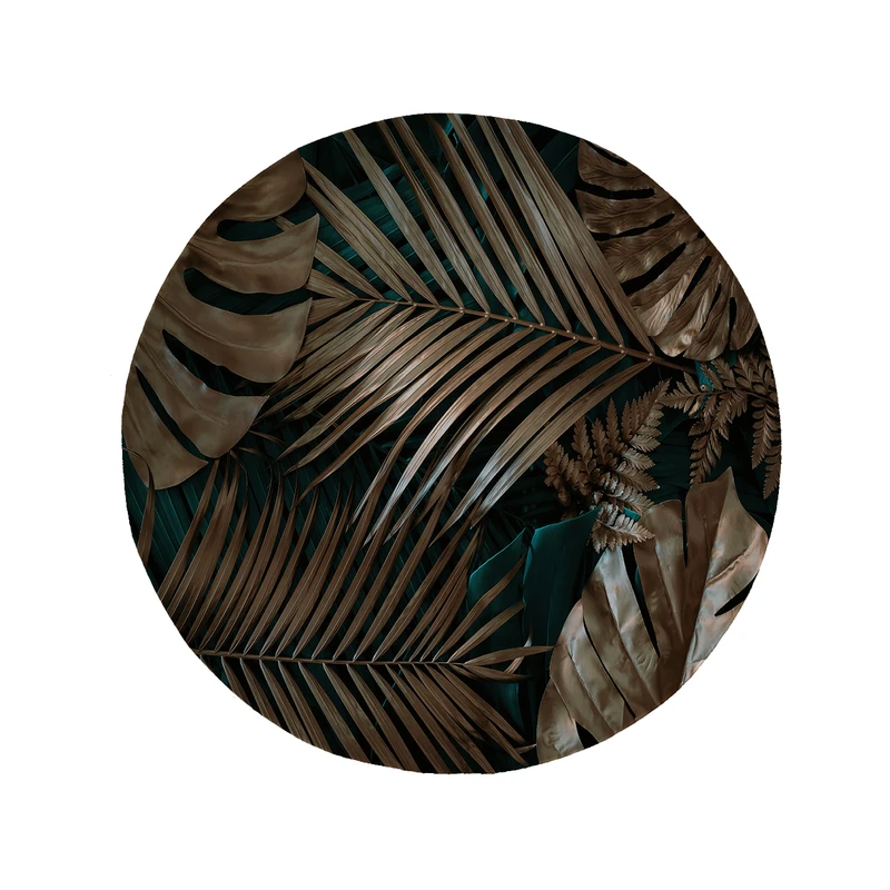 پادری مدل دایره طرح برگ کد 8933 سایز 90 × 90 سانتی متر