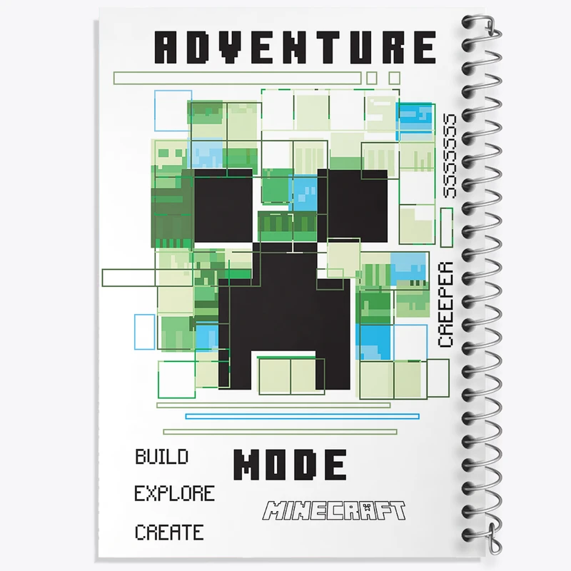 دفتر ژورنال نویسی 50 برگ خندالو مدل نقطه ای طرح ماینکرافت (Minecraft) کد N551