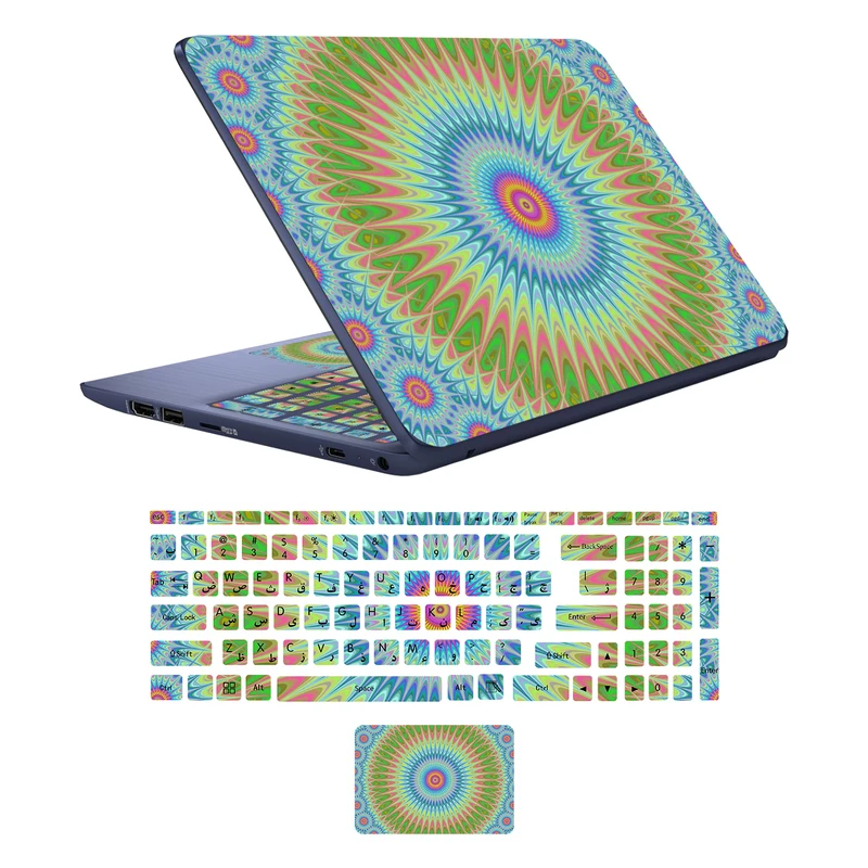 استیکر لپ تاپ کد fnt-stic 11 به همراه برچسب حروف فارسی کیبورد