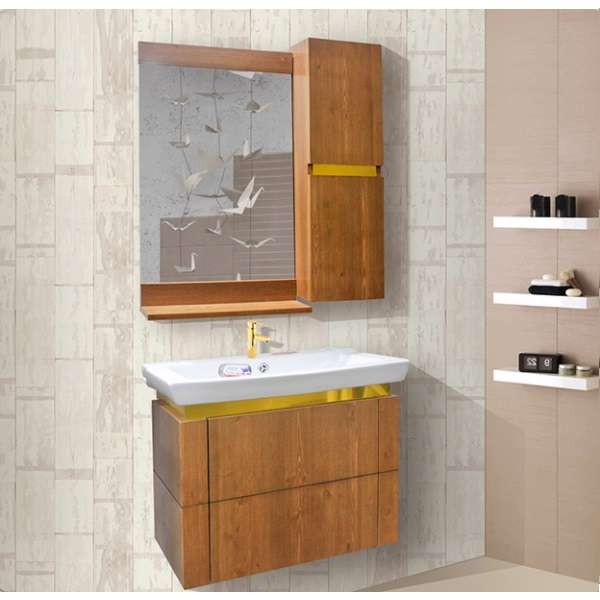 ست کابینت روشویی کاسپین مدل لیزا به همراه آینه و باکس