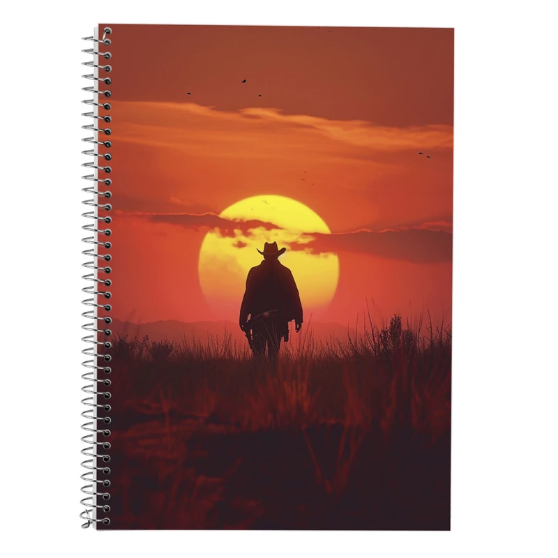 دفتر زبان 50 برگ مدوپد مدل سه خط طرح رد دد red dead کد DF13538
