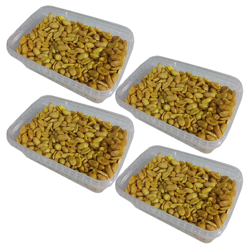 بادام زمینی پوست کنده - 2400 گرم بسته 4عددی