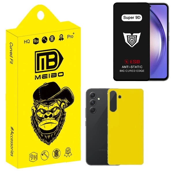 محافظ صفحه نمایش میبو مدل Super 9D مناسب برای گوشی موبایل سامسونگ Galaxy A54 به همراه محافظ پشت گوشی