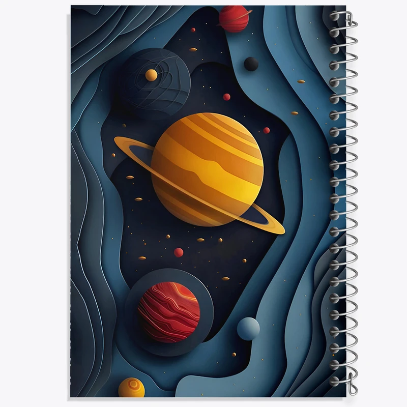 دفتر مشق 50 برگ خندالو طرح کهکشان (galaxy) کد F7972