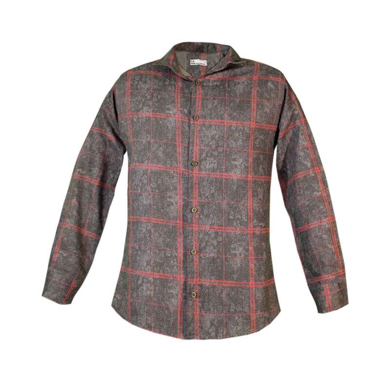 پیراهن آستین بلند مردانه مدل چهارخانه آبرنگی کد 102-14