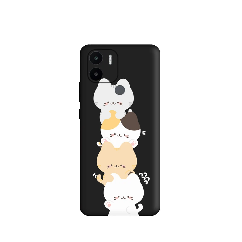 کاور قاب گارد طرح گربه های کیوت کد f7114 مناسب برای گوشی موبایل شیائومی Redmi A1 Plus / Redmi A2 Plus
