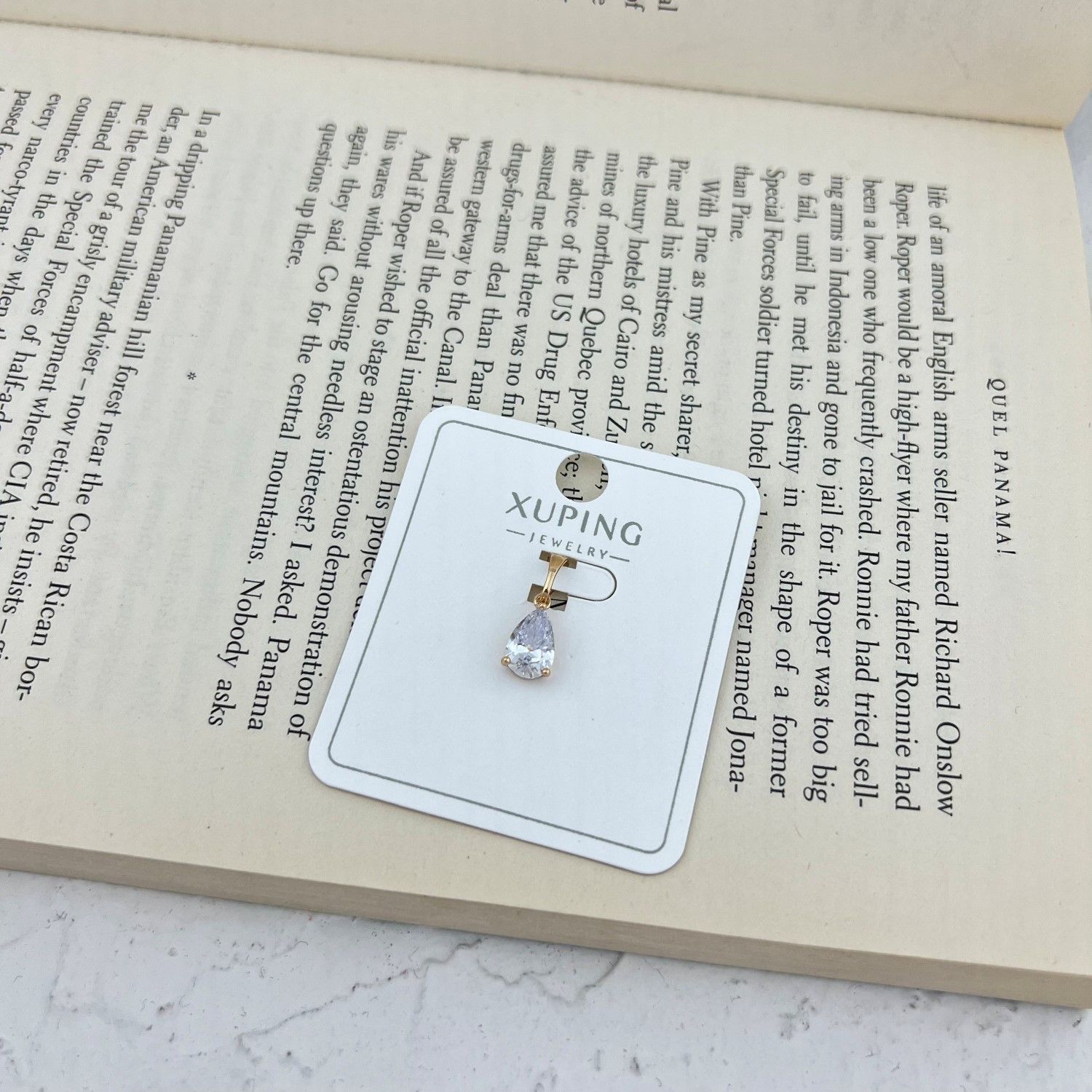 آویز گردنبند زنانه ژوپینگ مدل اشک کد N4608 -  - 2