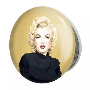 آینه جیبی خندالو طرح مرلین مونرو Marilyn Monroe مدل تاشو کد 3977 